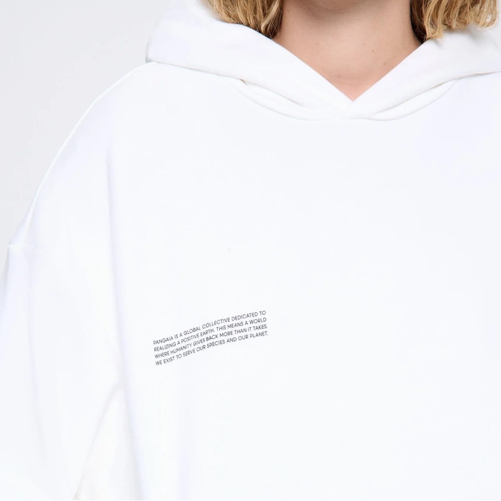 🥛Pangaia 365 Mid-weight Off-White Unisex Hoodie Sweatshirt, Size Medium - Picture 2 of 16